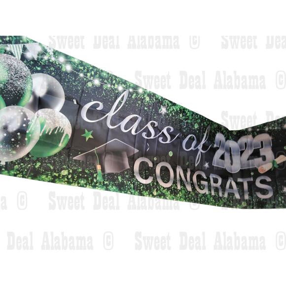 Graduation Yard Sign – Class of 2023 Banner, Green Congrats Grad Party Decor - Picture 1 of 4